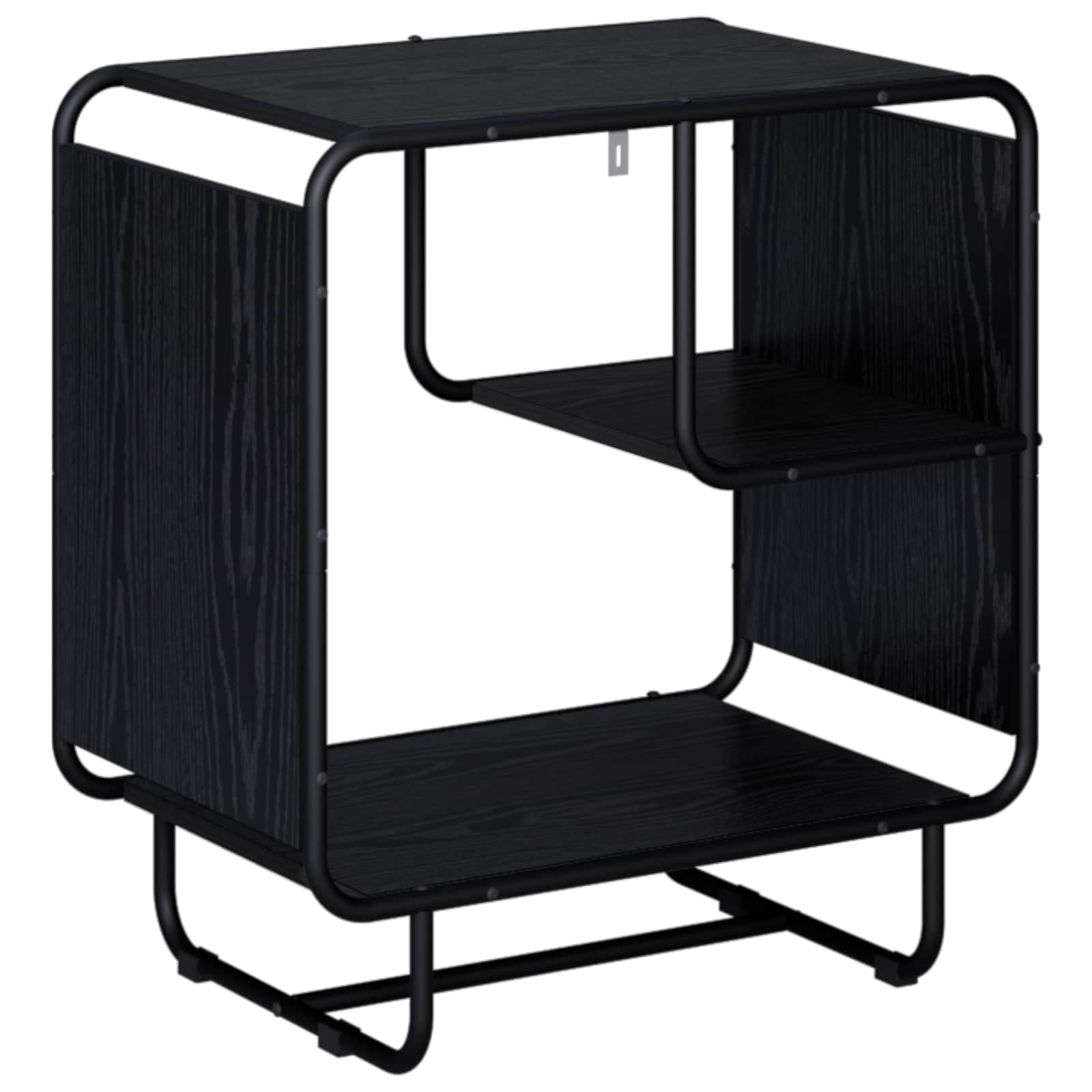 vidaXL Komoda Czarny dąb 60 x 37.5 x 64.5 cm Materiał drewnopochodny