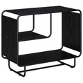 vidaXL Komoda Czarny dąb 80 x 37,5 x 64,5 cm Materiał drewnopochodny