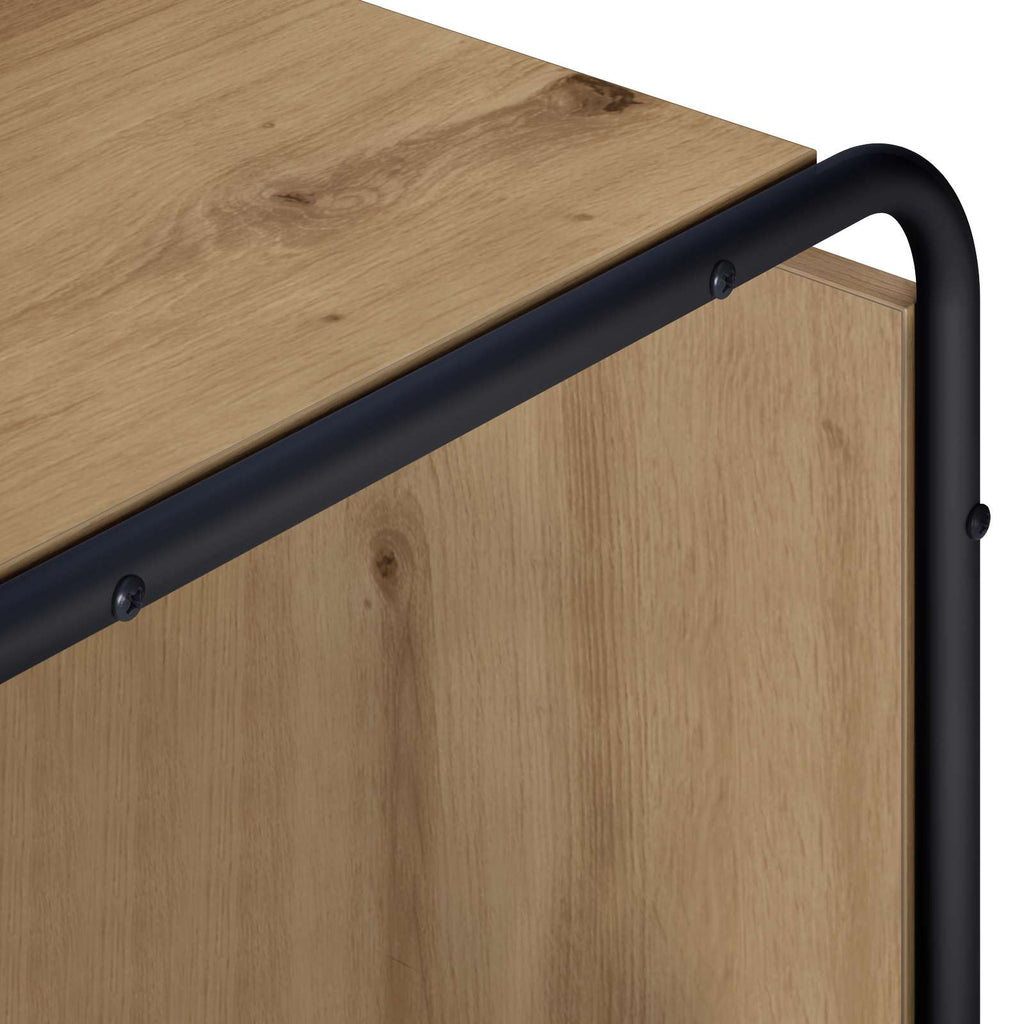 vidaXL Komoda Dąb artisan 80 x 37,5 x 64,5 cm Materiał drewnopochodny