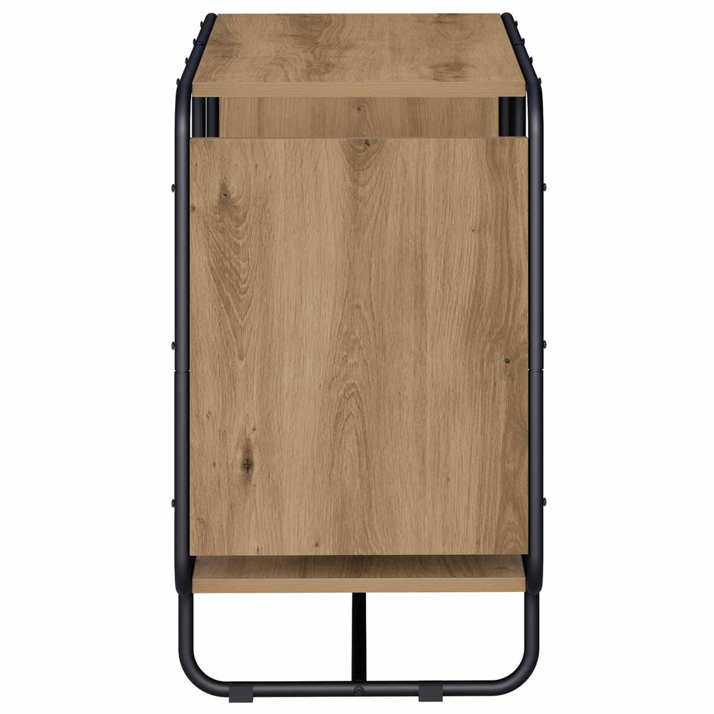 vidaXL Komoda Dąb artisan 80 x 37,5 x 64,5 cm Materiał drewnopochodny