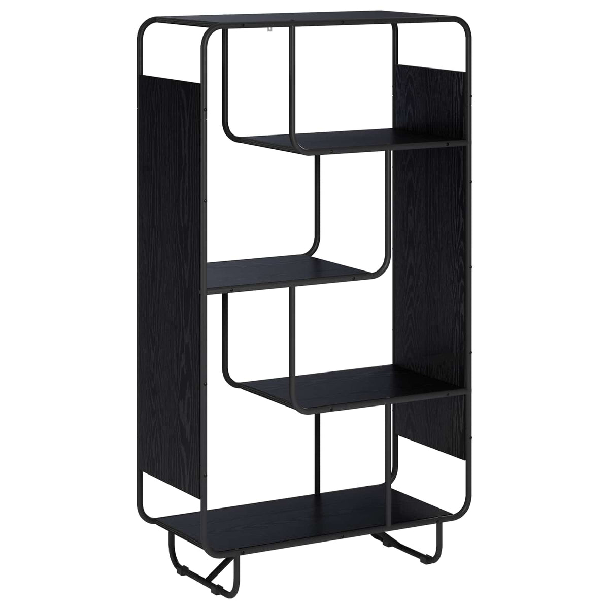 vidaXL Kredens Czarny dąb 80 x 37.5 x 144 cm Drewno inżynieryjne