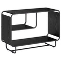 vidaXL Komoda Czarny dąb 93.5 x 37.5 x 64.5 cm Materiał drewnopochodny