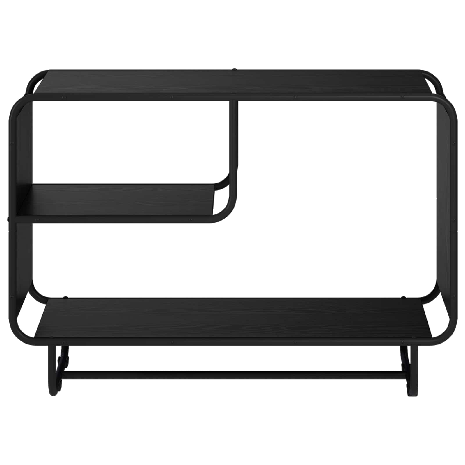 vidaXL Komoda Czarny dąb 93.5 x 37.5 x 64.5 cm Materiał drewnopochodny