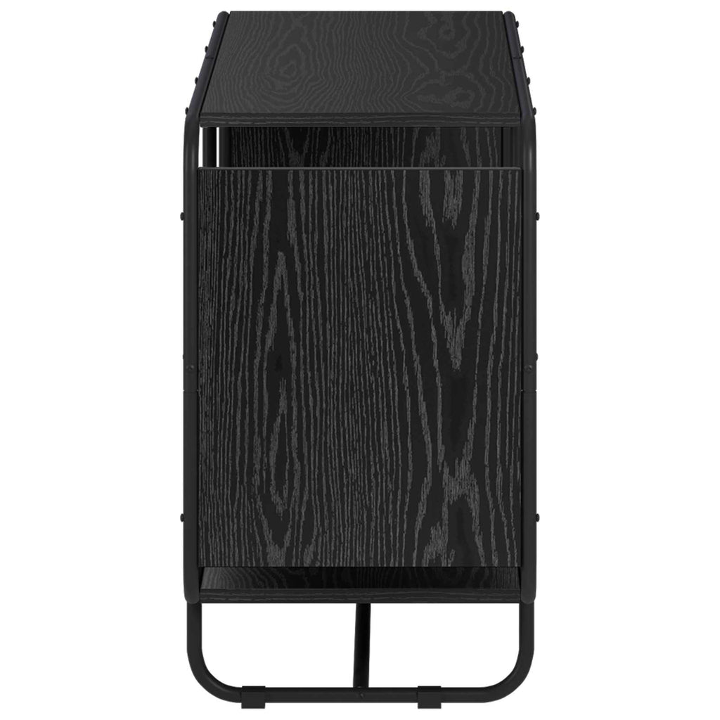 vidaXL Komoda Czarny dąb 93.5 x 37.5 x 64.5 cm Materiał drewnopochodny