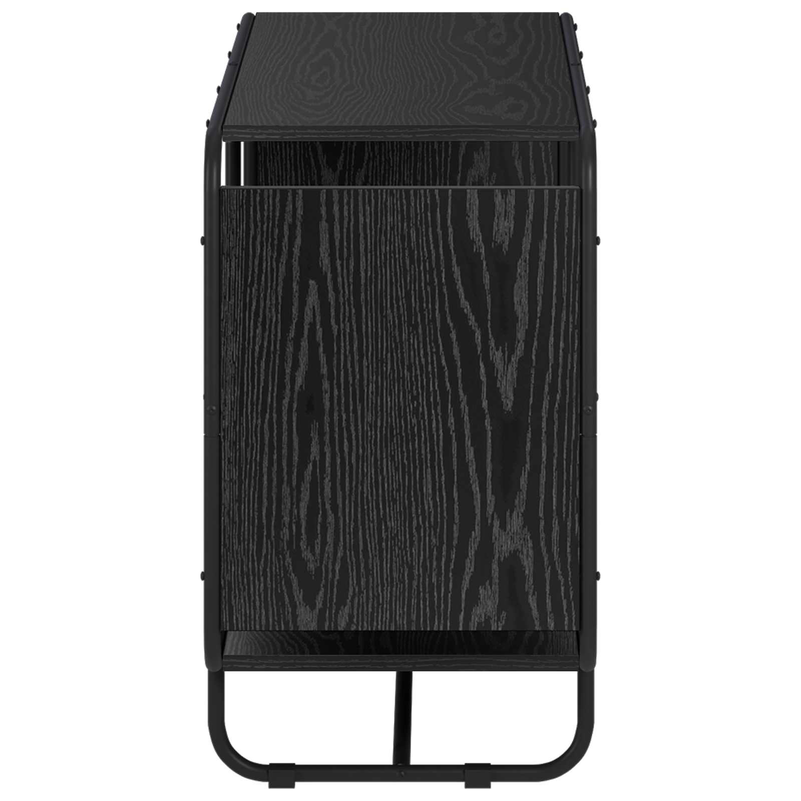 vidaXL Komoda Czarny dąb 93.5 x 37.5 x 64.5 cm Materiał drewnopochodny