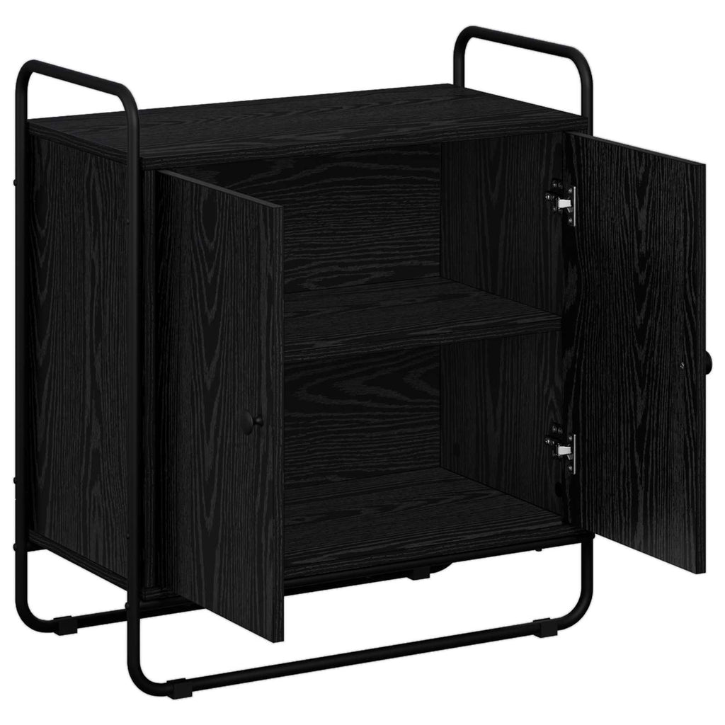 vidaXL Kredens Czarny dąb 68 x 35 x 75 cm Materiał drewnopochodny