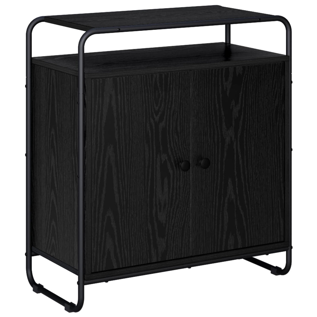 vidaXL Bufet Czarny dąb 68 x 35 x 75 cm Drewno inżynieryjne