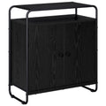 vidaXL Bufet Czarny dąb 68 x 35 x 75 cm Drewno inżynieryjne