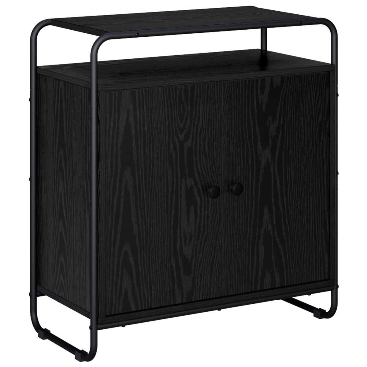 vidaXL Bufet Czarny dąb 68 x 35 x 75 cm Drewno inżynieryjne