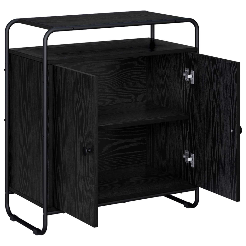 vidaXL Bufet Czarny dąb 68 x 35 x 75 cm Drewno inżynieryjne