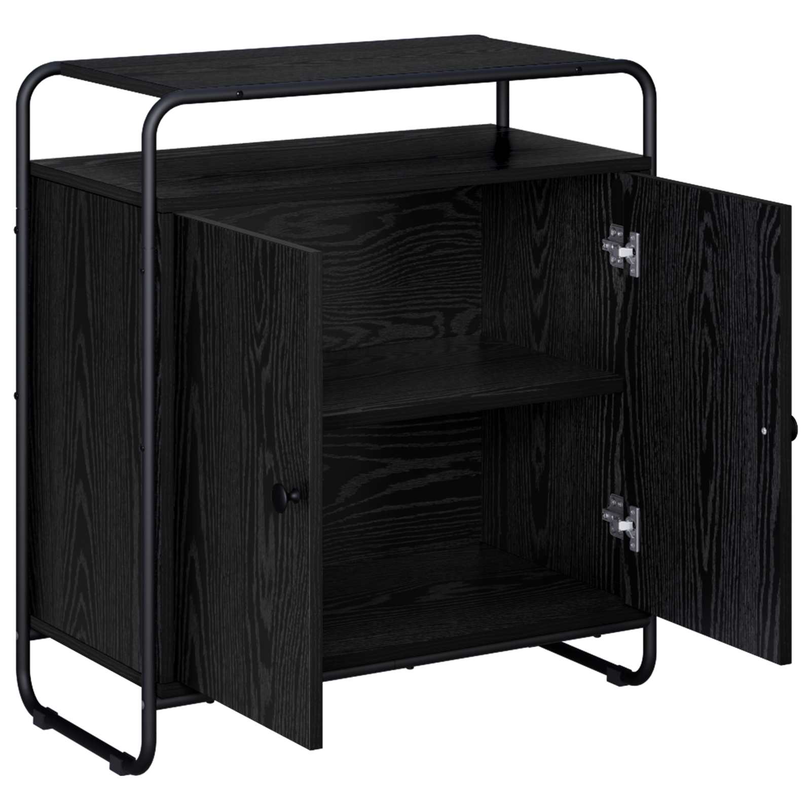 vidaXL Bufet Czarny dąb 68 x 35 x 75 cm Drewno inżynieryjne