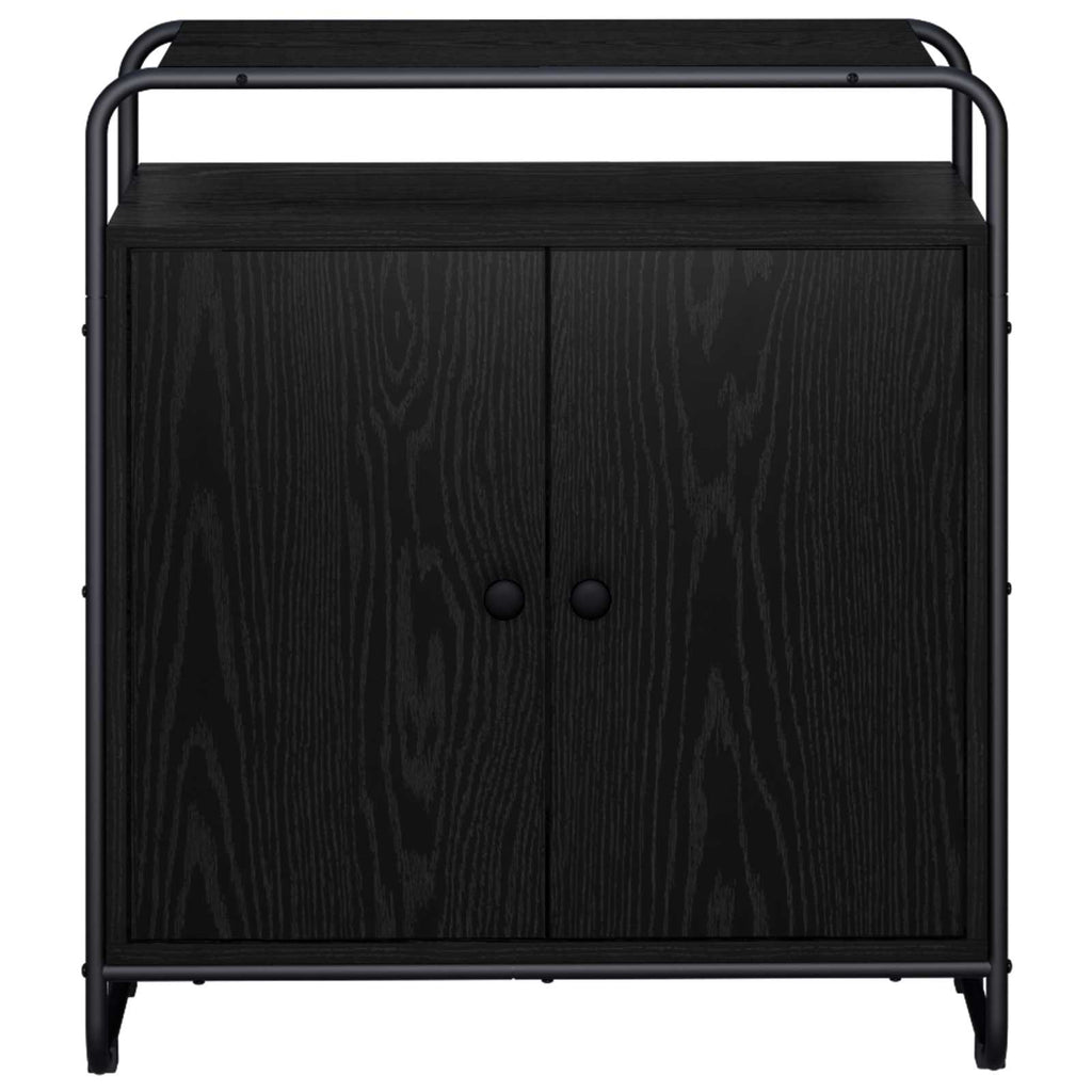 vidaXL Bufet Czarny dąb 68 x 35 x 75 cm Drewno inżynieryjne