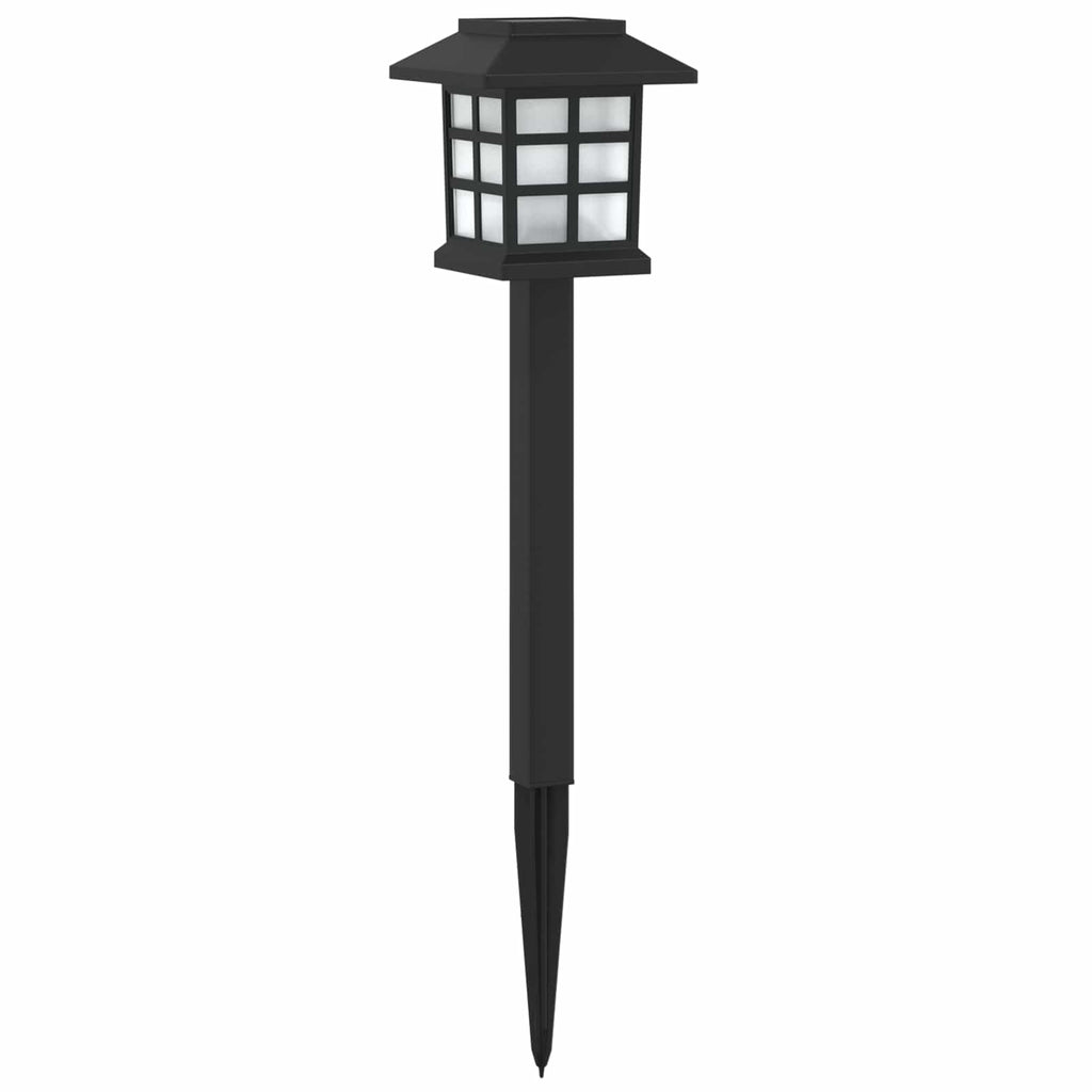 vidaXL Lampy solarnie zasilane z ostrzem do ziemi 6 pcs Ciepła biel PP