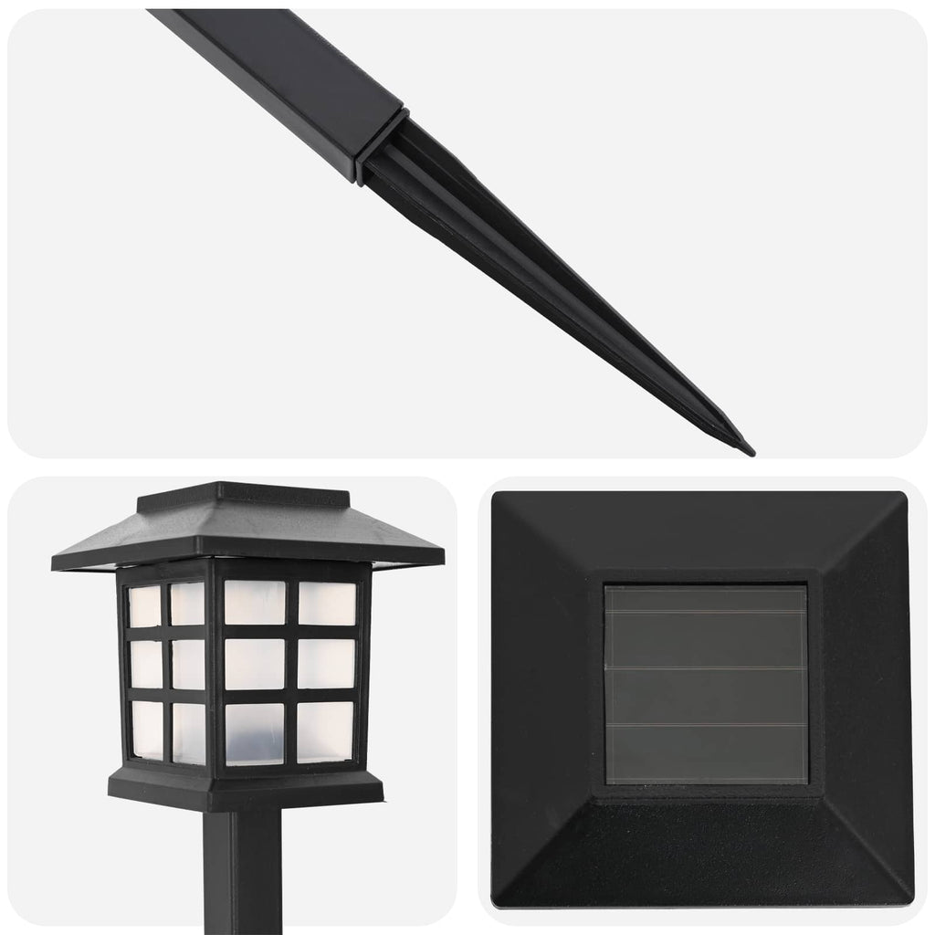 vidaXL Lampy solarnie zasilane z ostrzem do ziemi 24 pcs Ciepła biel