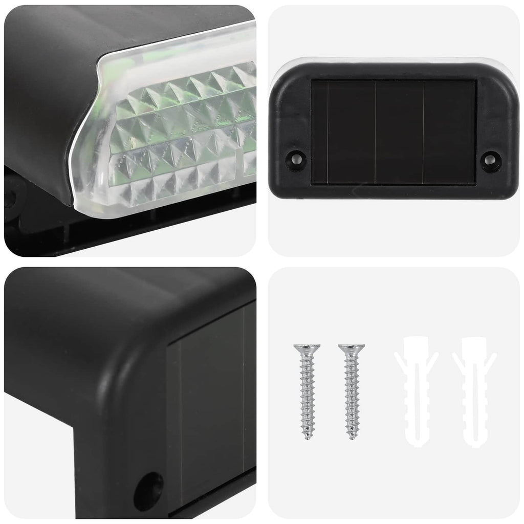 vidaXL Lampy solarnie zasilane z ostrzem do ziemi 4 pcs Ciepła biel