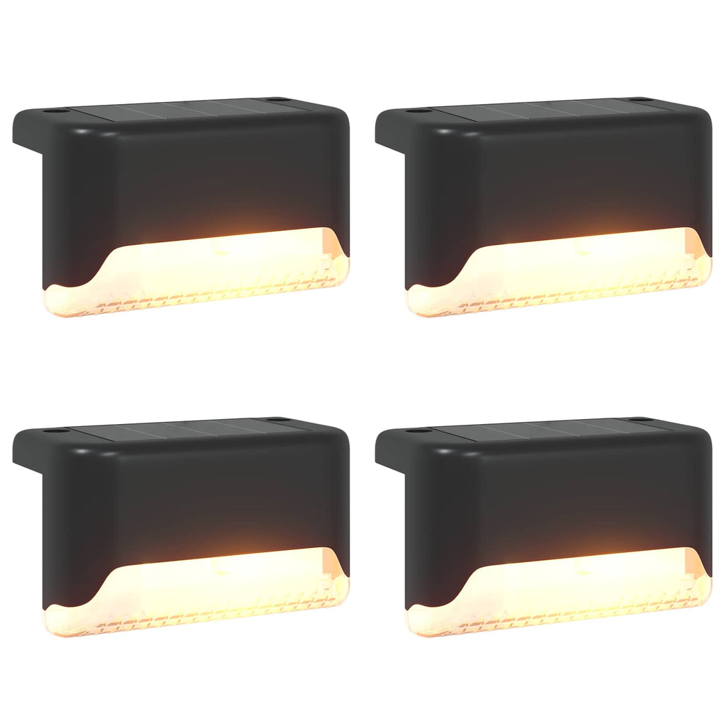 vidaXL Lampy solarnie zasilane z ostrzem do ziemi 4 pcs Ciepła biel