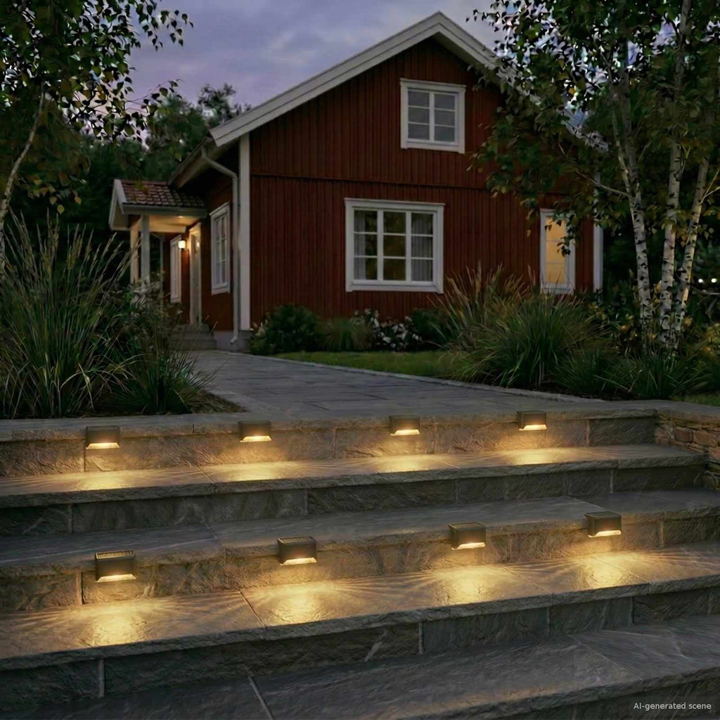 vidaXL Lampy solarnie zasilane z ostrzem do ziemi 8 pcs Ciepła biel