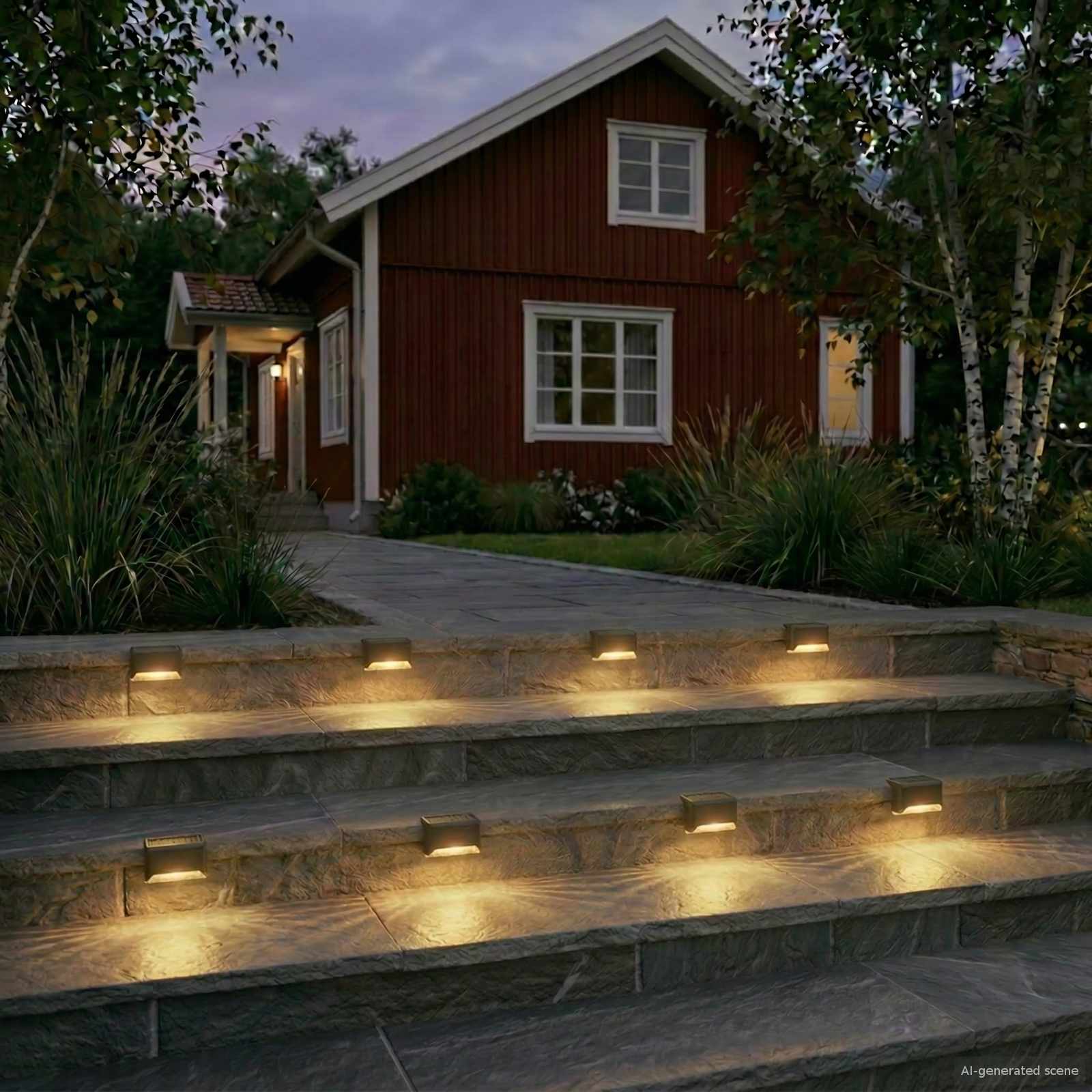 vidaXL Lampy solarnie zasilane z ostrzem do ziemi 8 pcs Ciepła biel