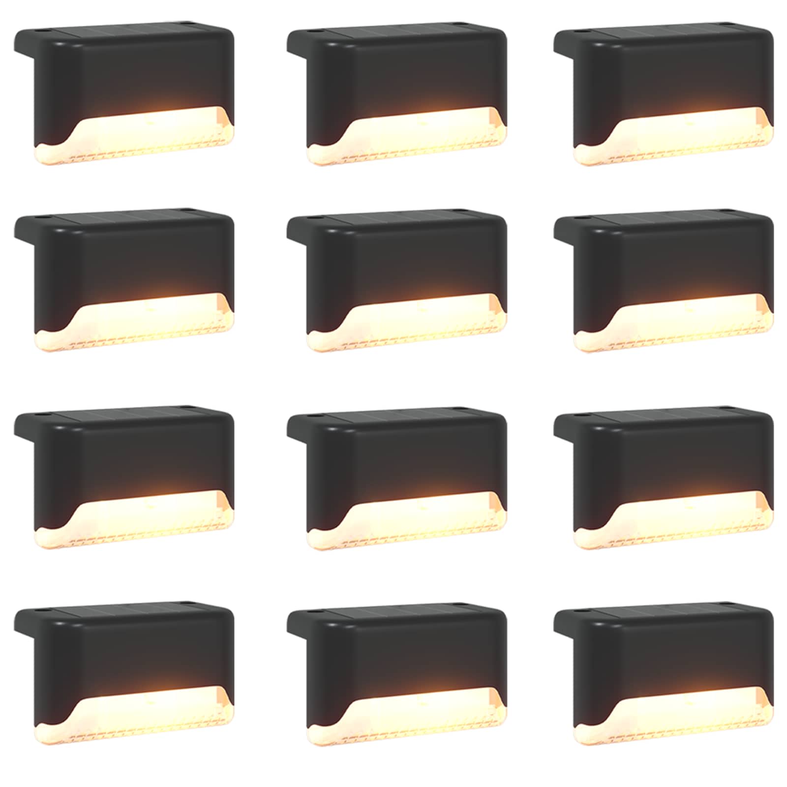 vidaXL Lampy solarnie zasilane z ostrzem do ziemi 12 pcs Ciepła biel