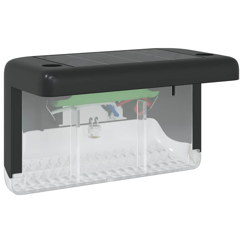 vidaXL Lampy solarnie zasilane z ostrzem do ziemi 12 pcs Ciepła biel