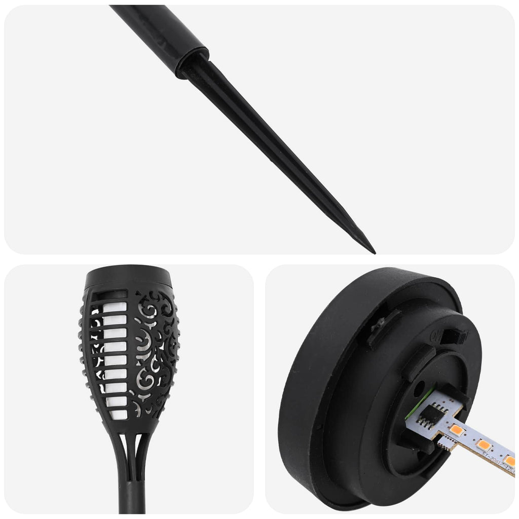 vidaXL Lampy solarnie zasilane z ostrzem do ziemi 6 pcs Ciepła biel