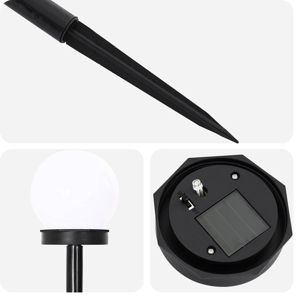 vidaXL Lampy solarnie zasilane z ostrzem do ziemi 4 pcs Ciepła biel