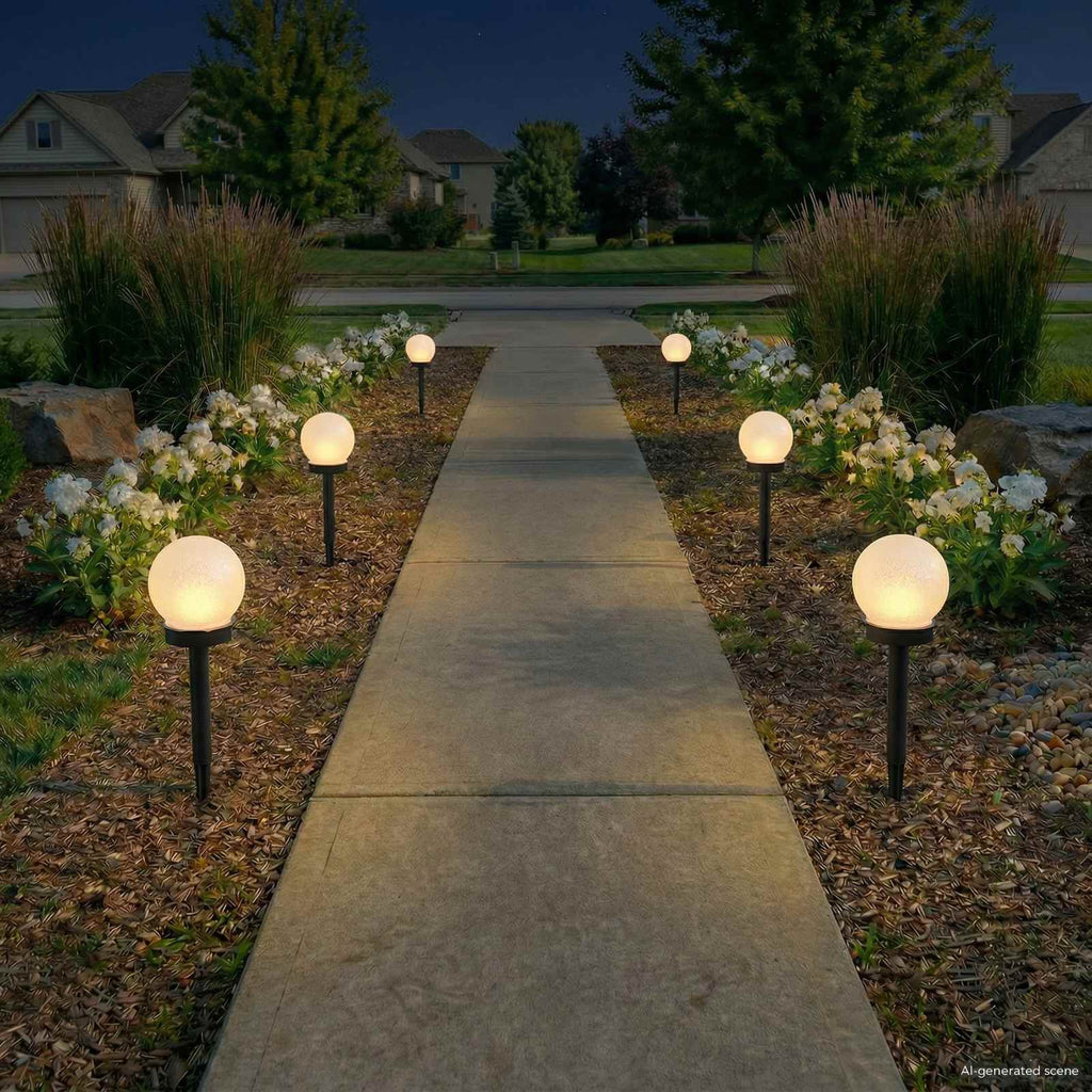 vidaXL Lampy solarnie zasilane z ostrzem do ziemi 4 pcs Ciepła biel