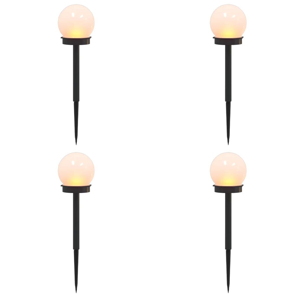 vidaXL Lampy solarnie zasilane z ostrzem do ziemi 4 pcs Ciepła biel