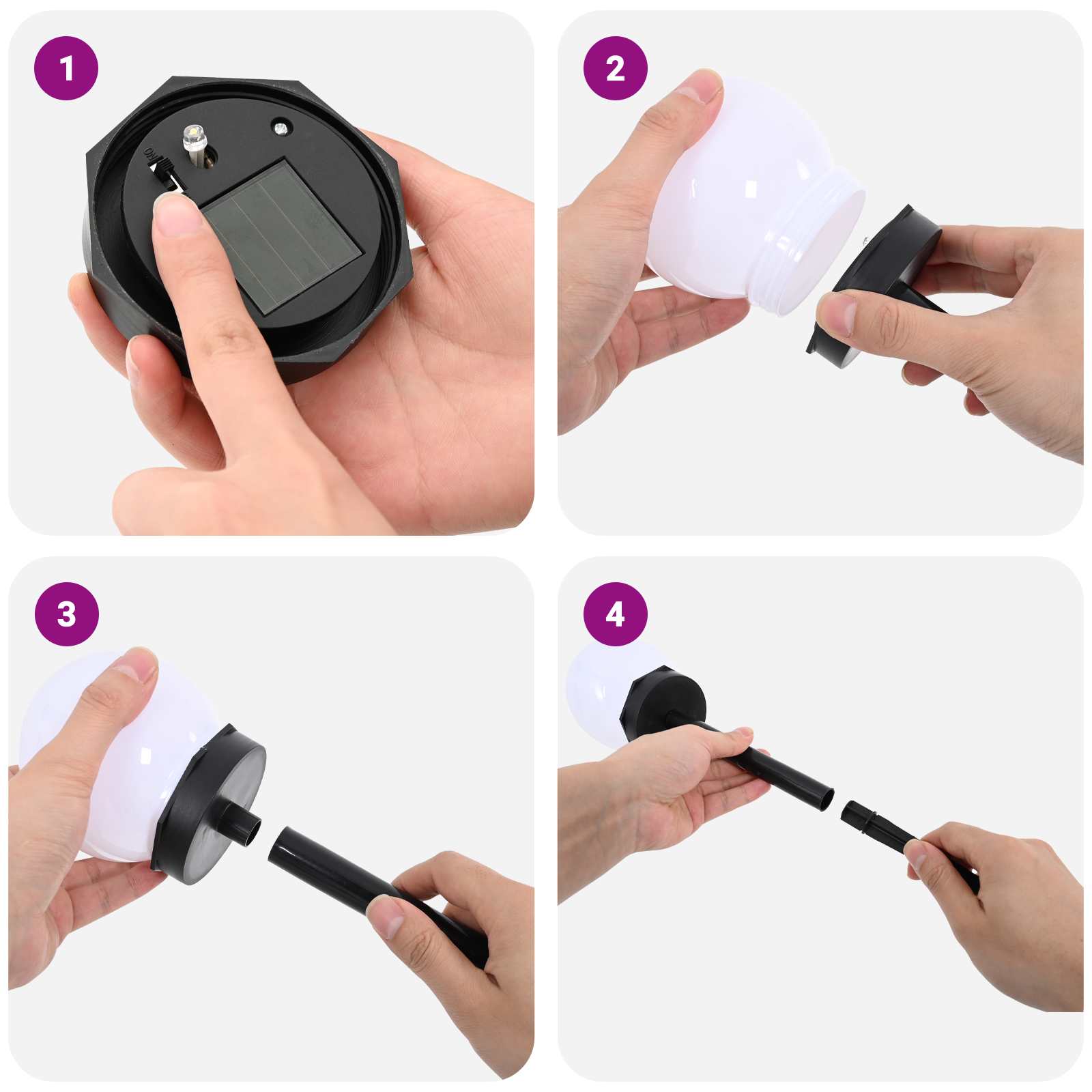 vidaXL Lampy solarnie zasilane z ostrzem do ziemi 4 pcs Ciepła biel