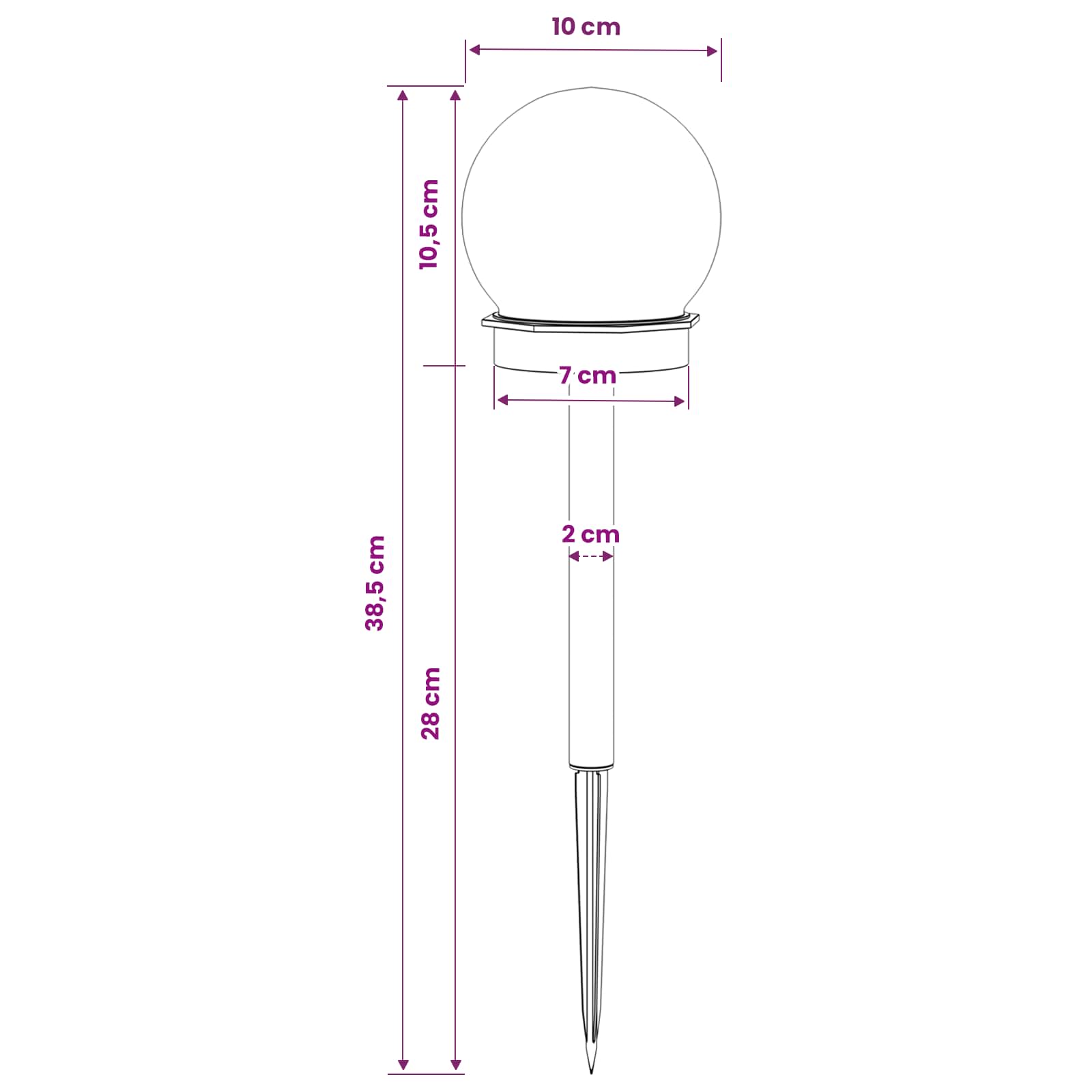 vidaXL Lampy solarnie zasilane z ostrzem do ziemi 4 pcs Ciepła biel