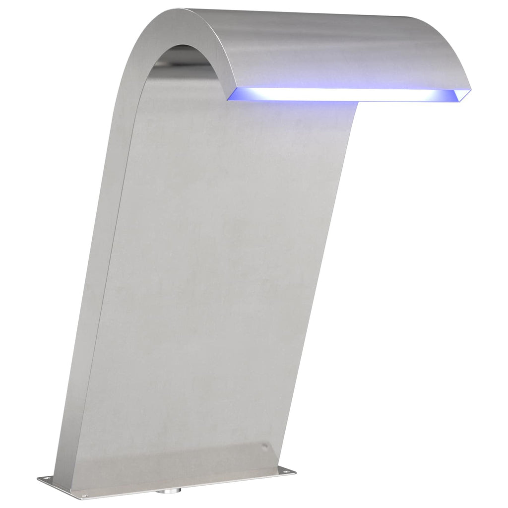 vidaXL Fontanna Przy Basenie srebrny 47 x 31 x 60 cm Stal nierdzewna