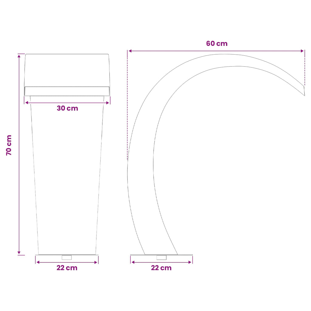 vidaXL Fontanna Przy Basenie srebrny 60 x 30 x 70 cm Stal nierdzewna