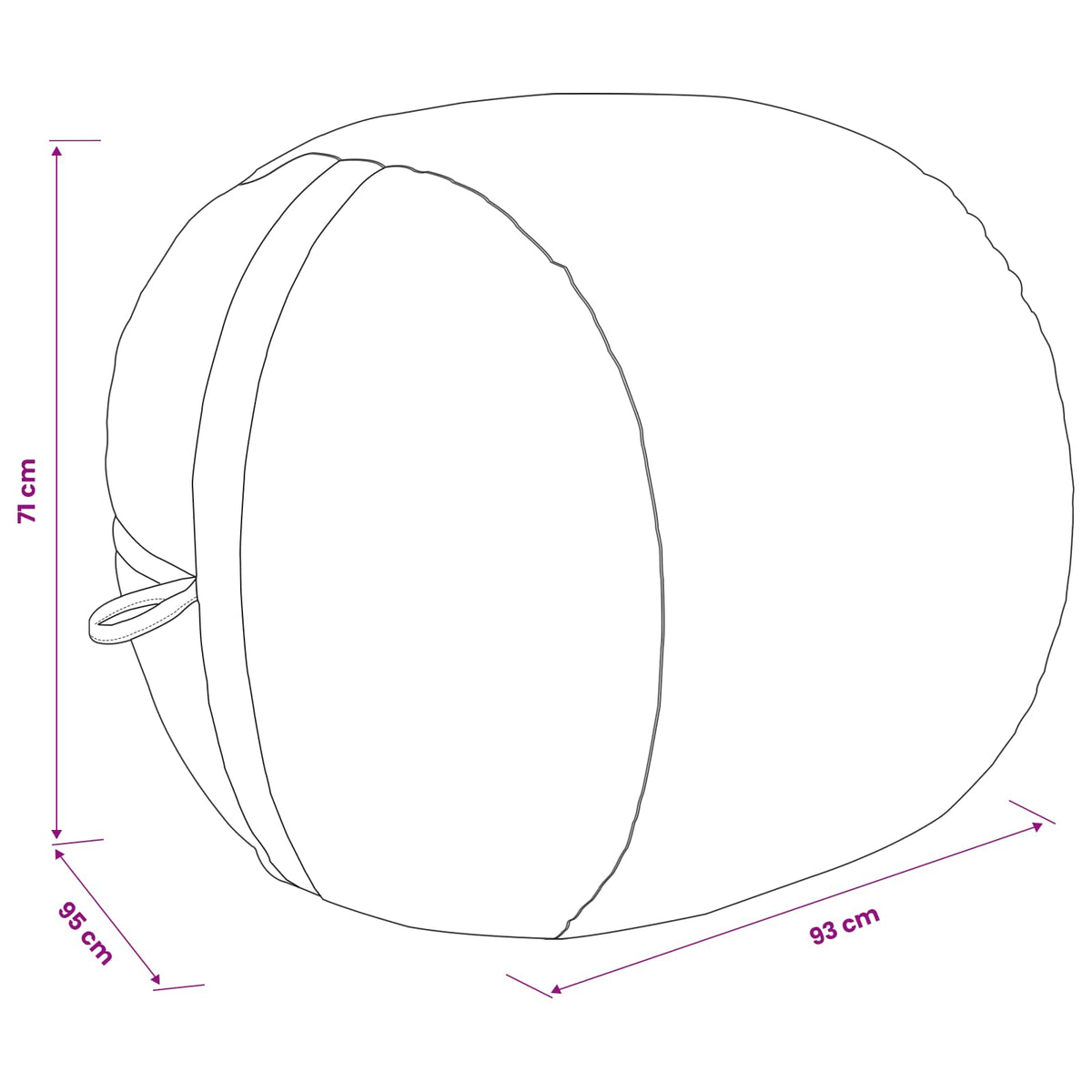 vidaXL Fotel z Wypełnieniem Beżowy 95 x 93 x 71 cm Sherpa