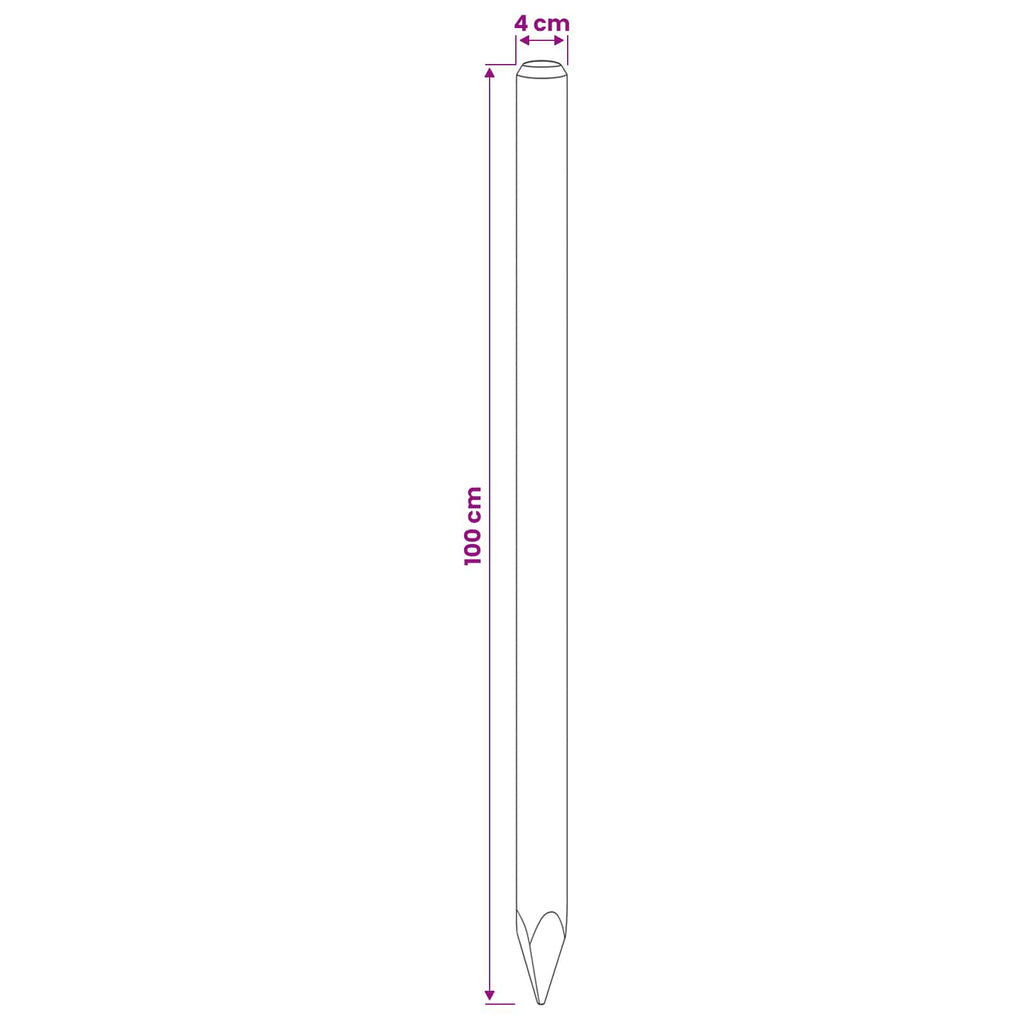 vidaXL Słupki ogrodzeniowe 15 szt. zielony 100 cm Lite drewno sosnowe
