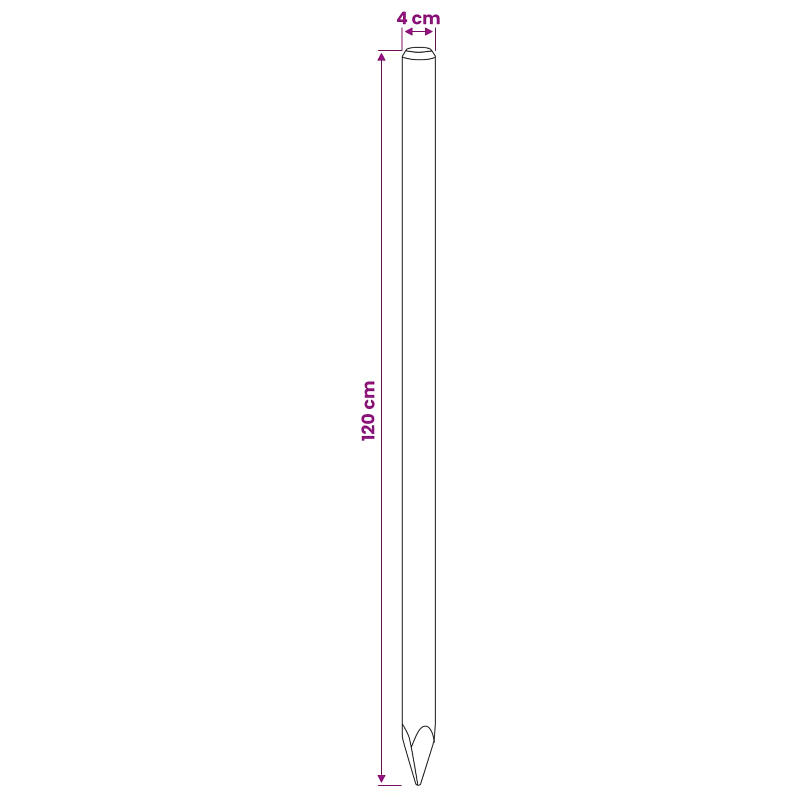 vidaXL Słupki ogrodzeniowe 15 szt. zielony 120 cm Lite drewno sosnowe