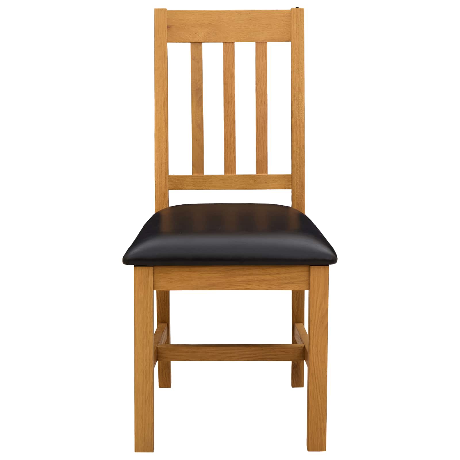 vidaXL Krzesło jadalniane VENLO 2 pcs Dąb lite Czarny 45 x 53 x 92 cm