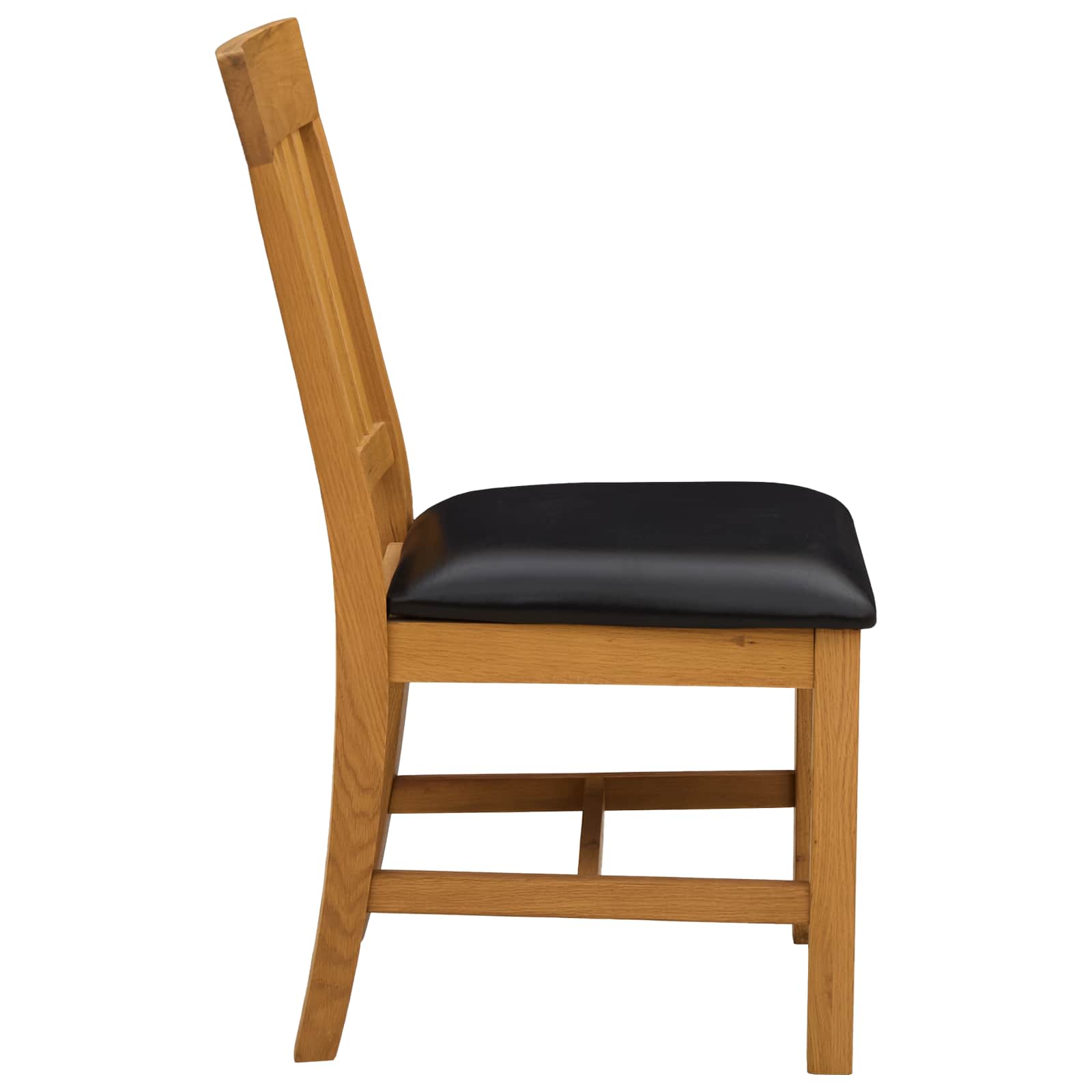 vidaXL Krzesło jadalniane VENLO 2 pcs Dąb lite Czarny 45 x 53 x 92 cm