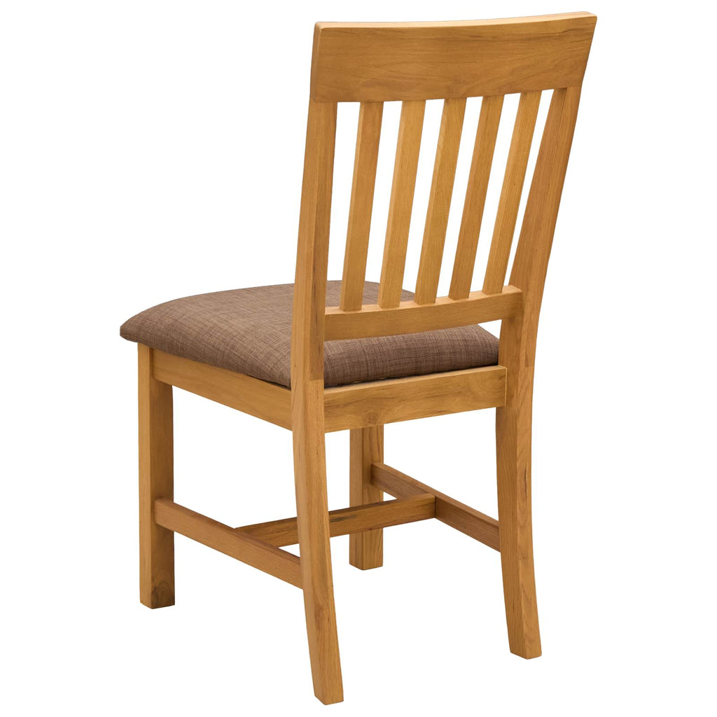 vidaXL Krzesło jadalniane 2 pcs Dąb lite Szary 45 x 59 x 92 cm