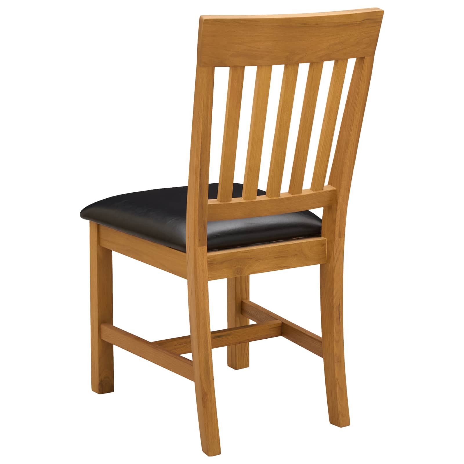 vidaXL Krzesło jadalniane 2 pcs Dąb lite Czarny 45 x 59 x 92 cm