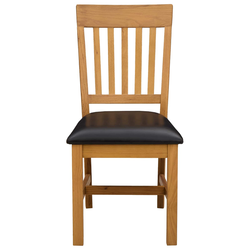 vidaXL Krzesło jadalniane 2 pcs Dąb lite Czarny 45 x 59 x 92 cm