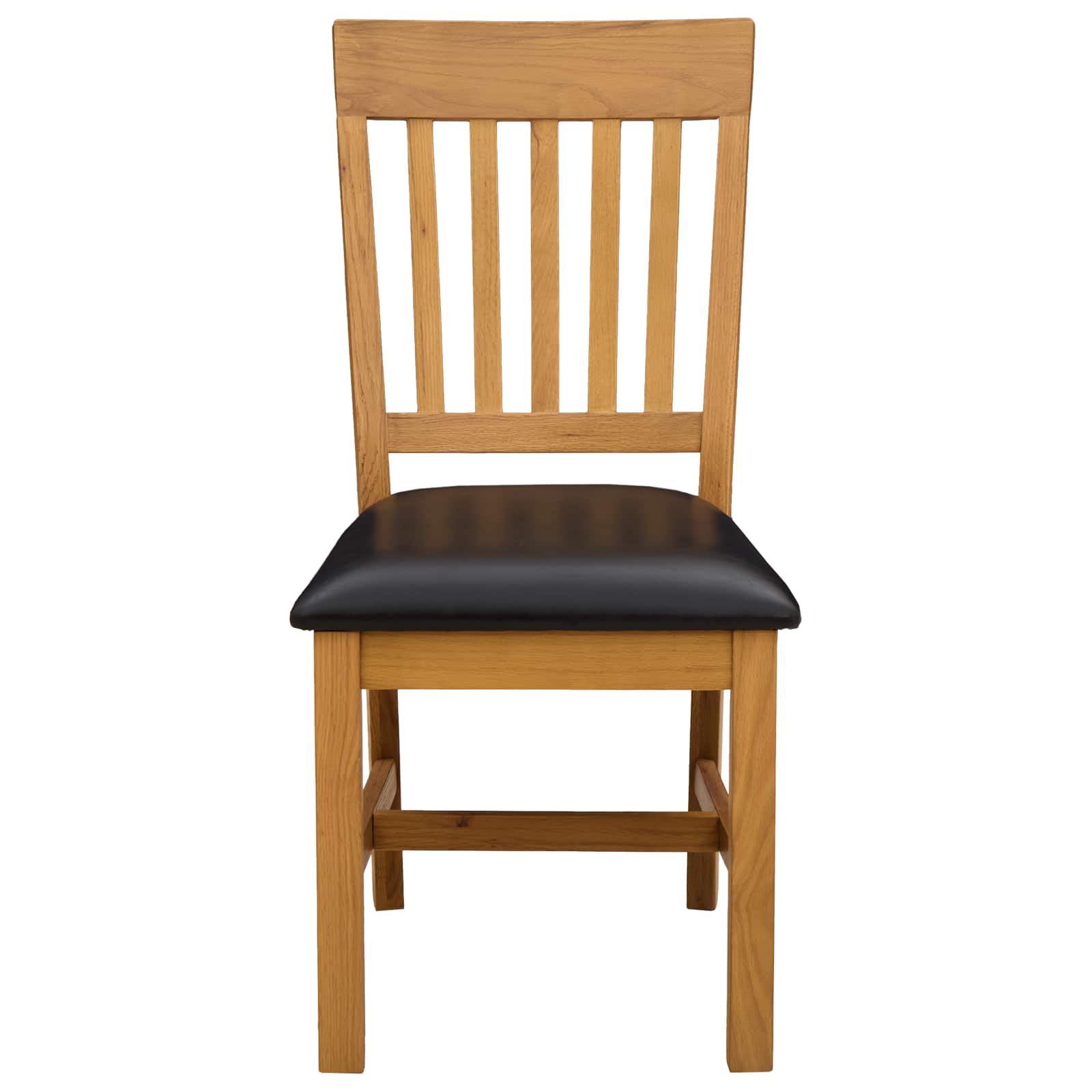 vidaXL Krzesło jadalniane 2 pcs Dąb lite Czarny 45 x 59 x 92 cm