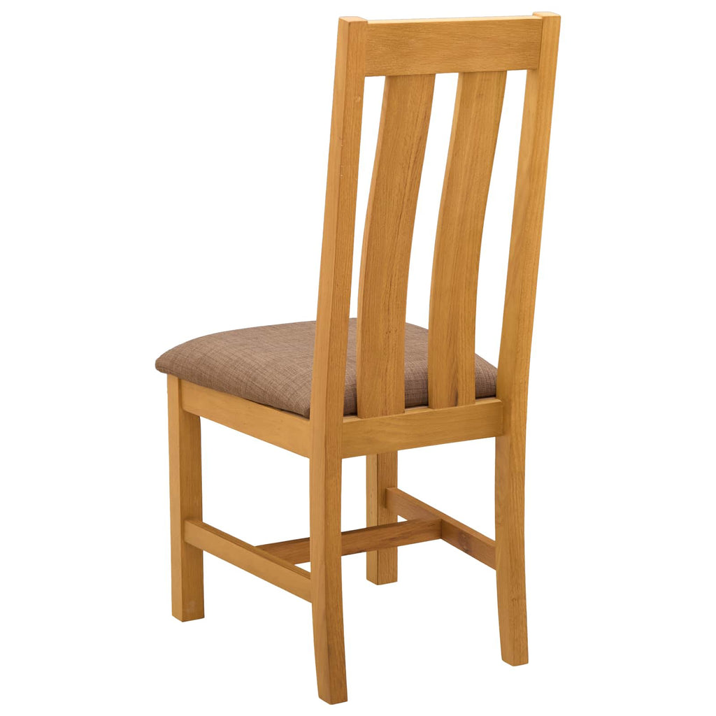 vidaXL Krzesło jadalniane 2 pcs Dąb lite Szary 45 x 54 x 100 cm