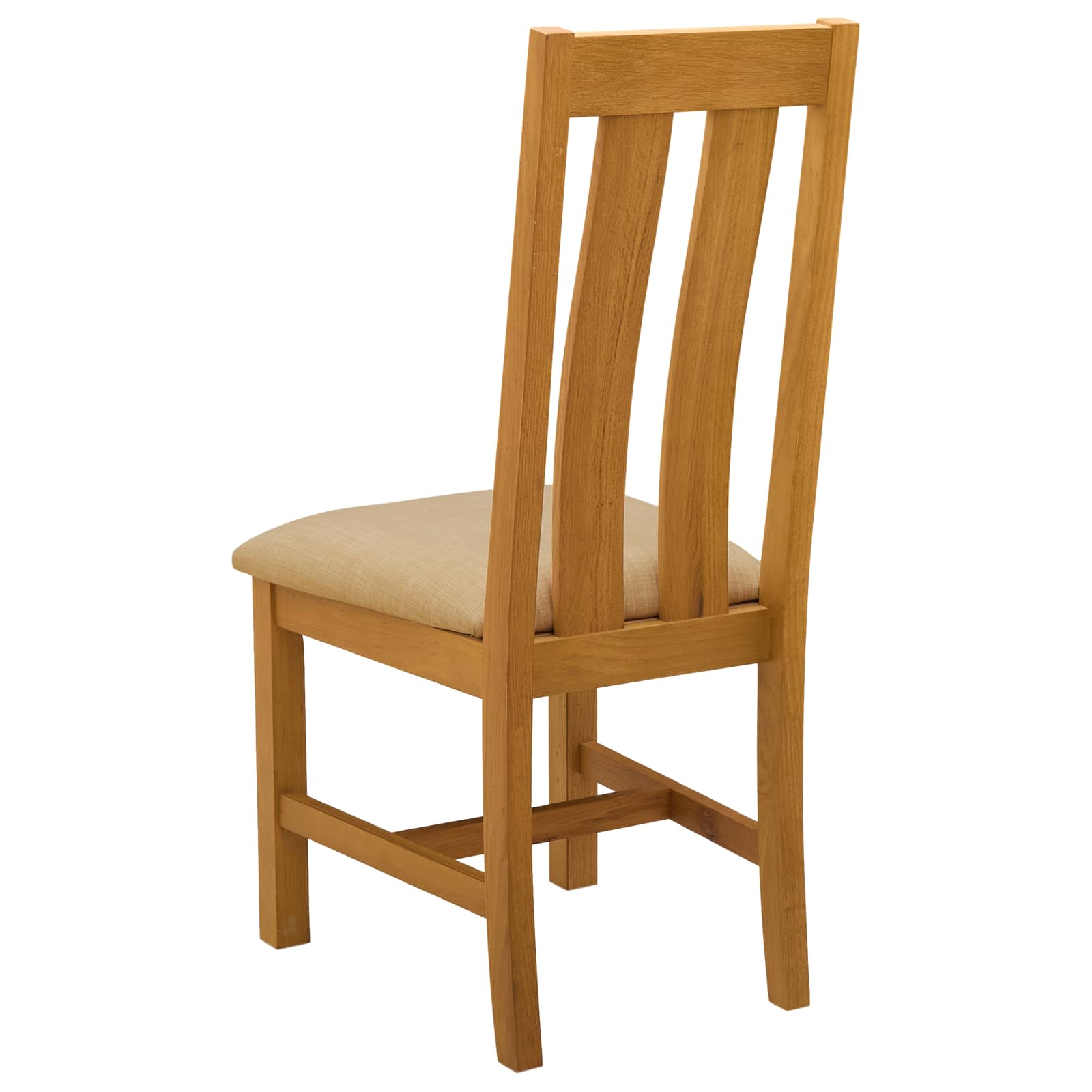 vidaXL Krzesło jadalniane 2 pcs Dąb lite Beżowy 45 x 54 x 100 cm