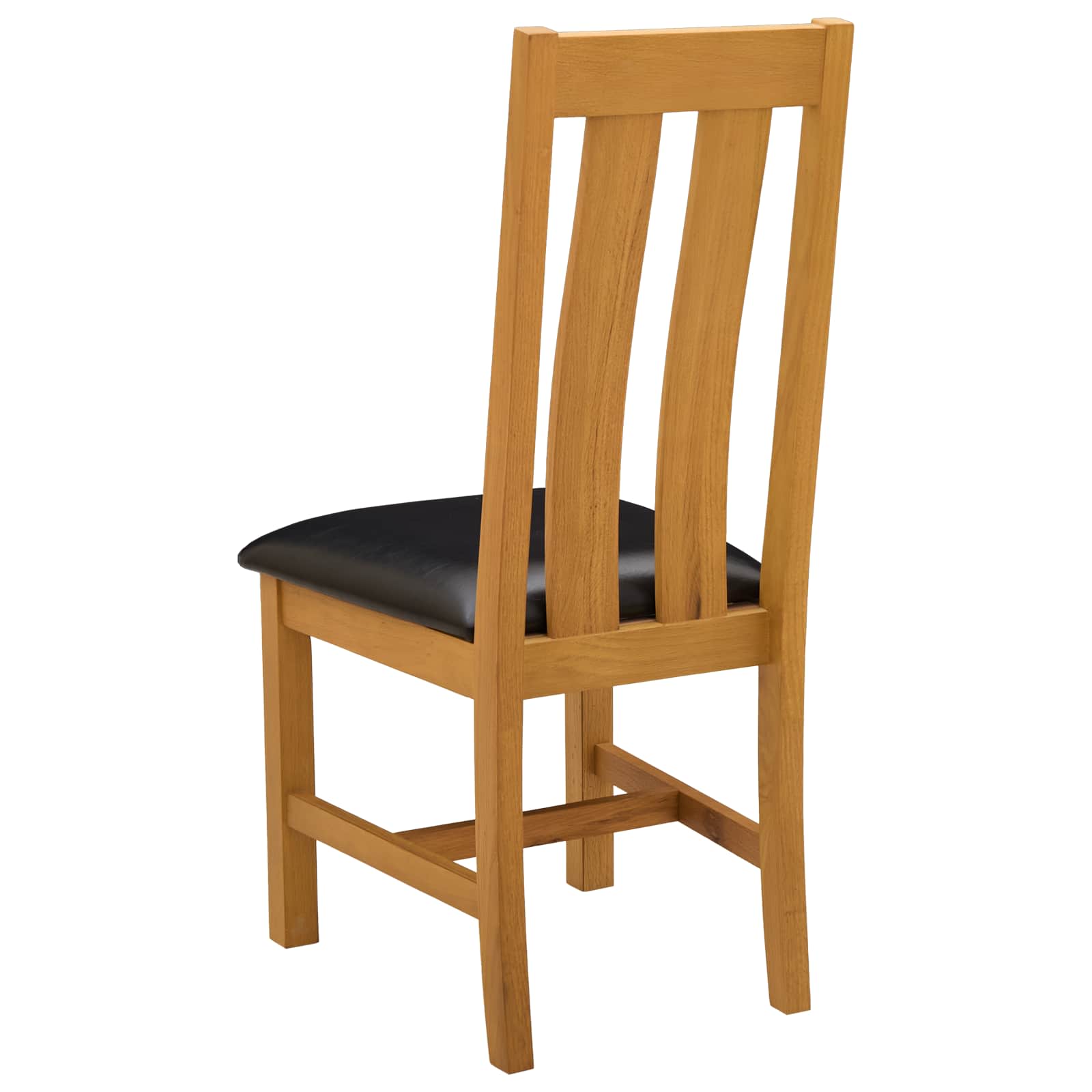 vidaXL Krzesło jadalniane 2 pcs Dąb lite Czarny 45 x 54 x 100 cm