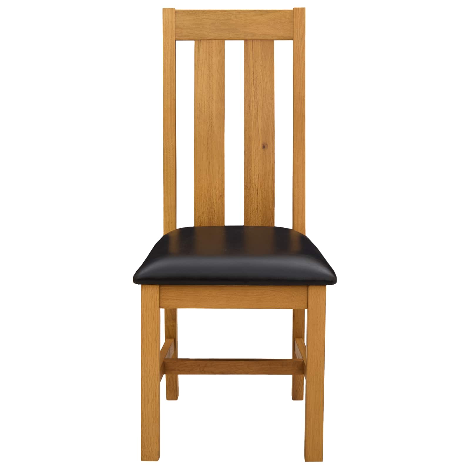 vidaXL Krzesło jadalniane 2 pcs Dąb lite Czarny 45 x 54 x 100 cm