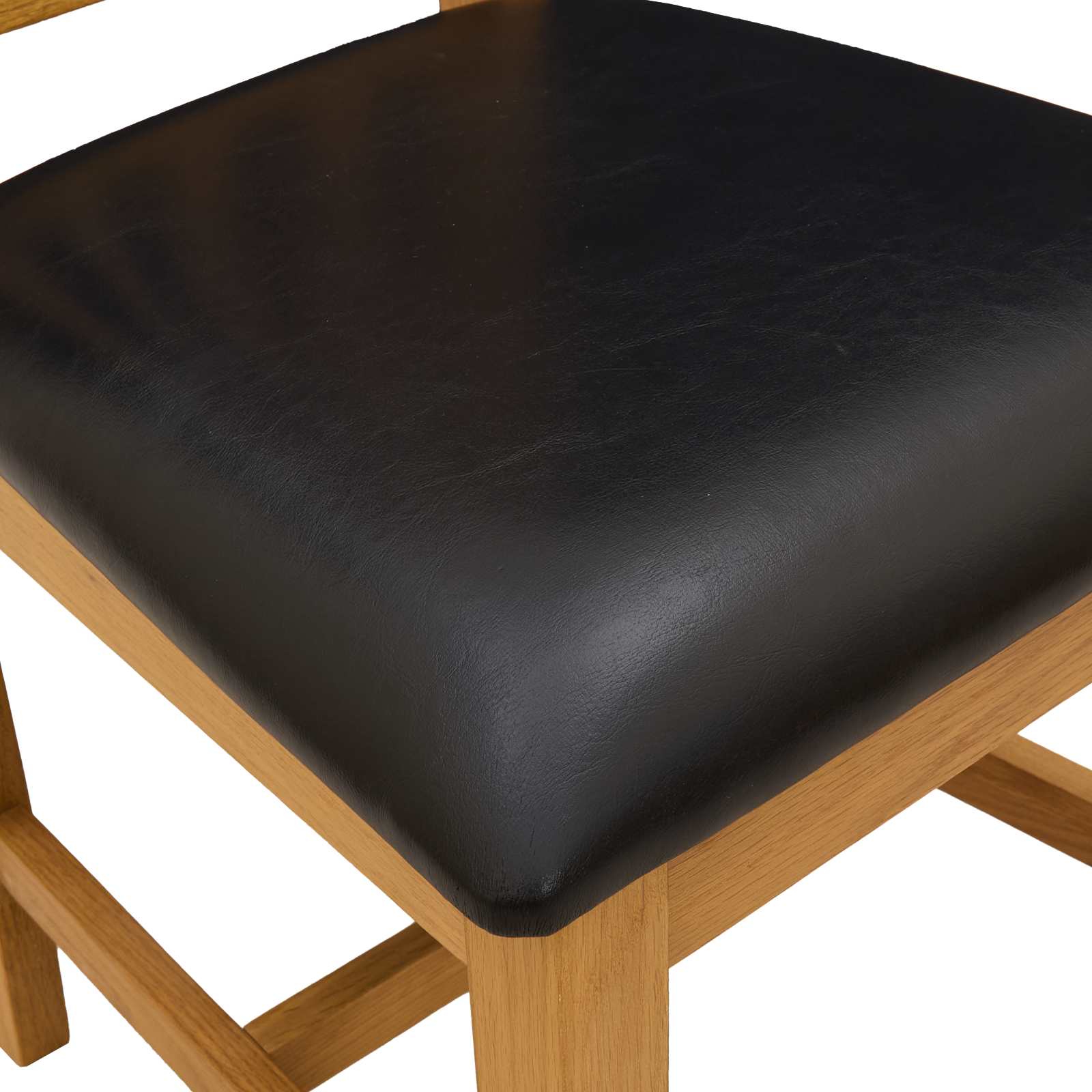 vidaXL Krzesło jadalniane 2 pcs Dąb lite Czarny 45 x 59,5 x 100 cm