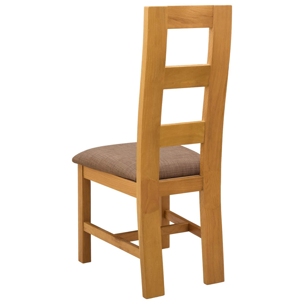 vidaXL Krzesło jadalniane 2 pcs Dąb lite Szary 45 x 51 x 105 cm