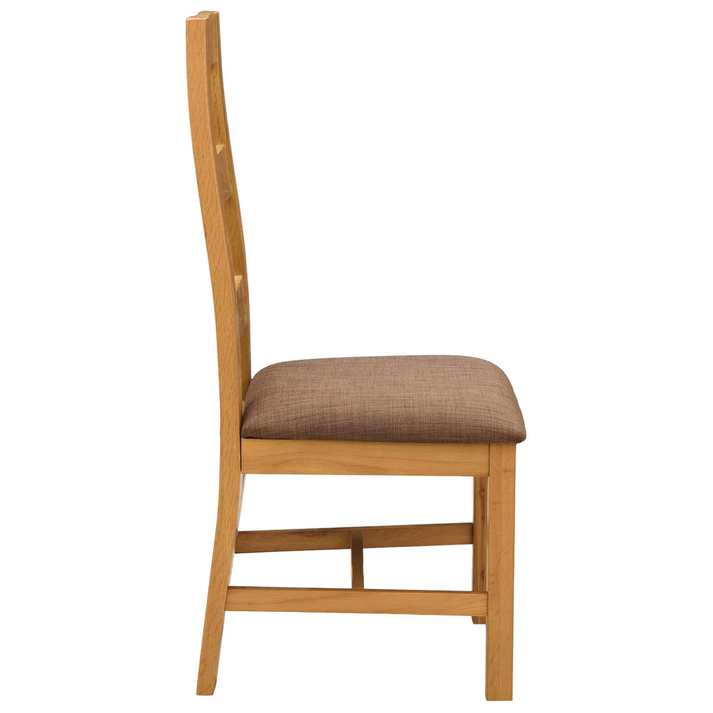 vidaXL Krzesło jadalniane 2 pcs Dąb lite Szary 45 x 51 x 105 cm
