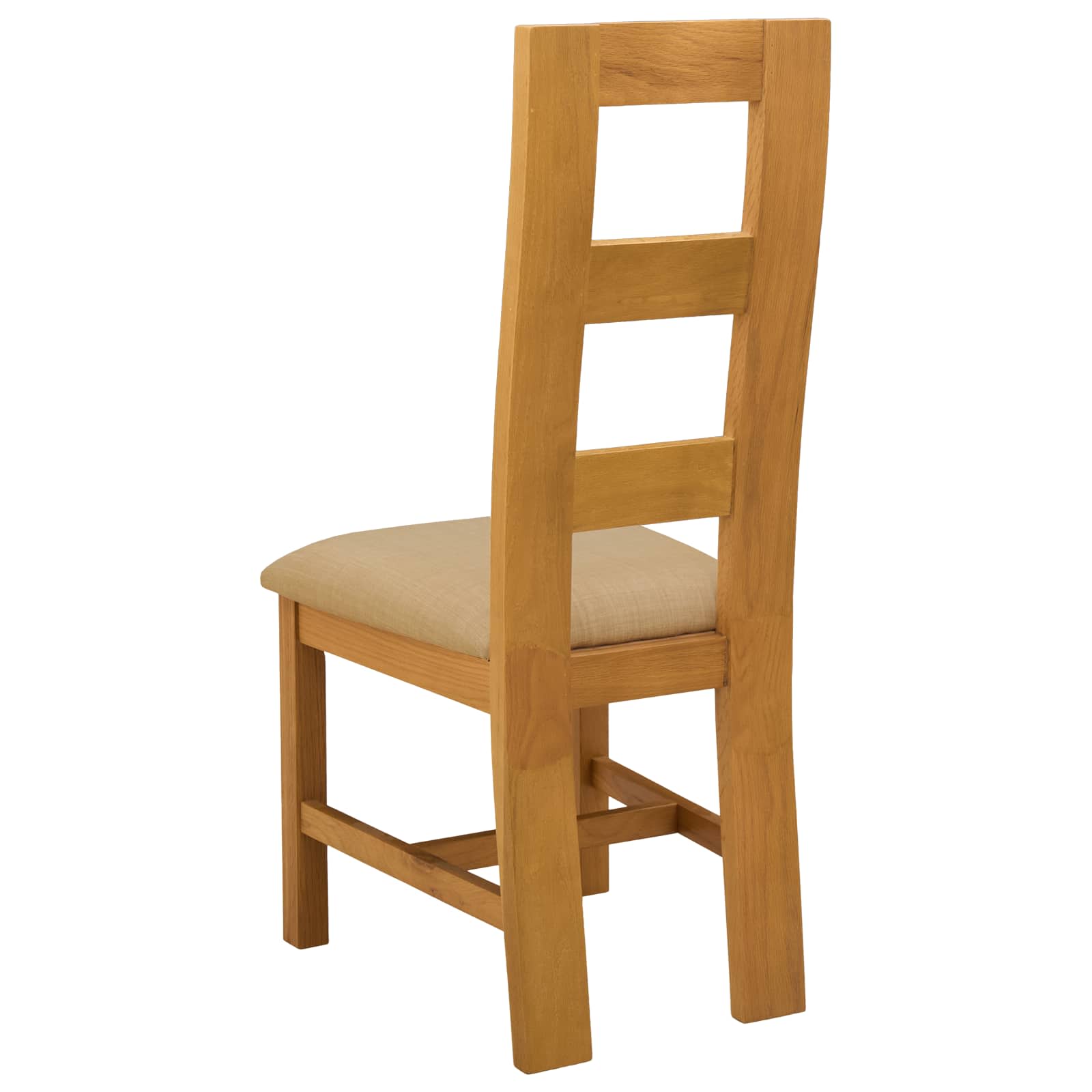 vidaXL Krzesło jadalniane 2 pcs Dąb lite Beżowy 45 x 51 x 105 cm