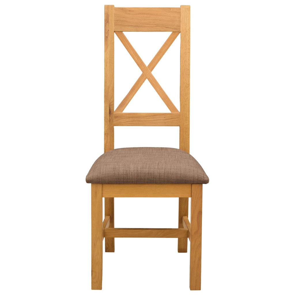 vidaXL Krzesło jadalniane 2 pcs Dąb lite Szary 45 x 54 x 105 cm